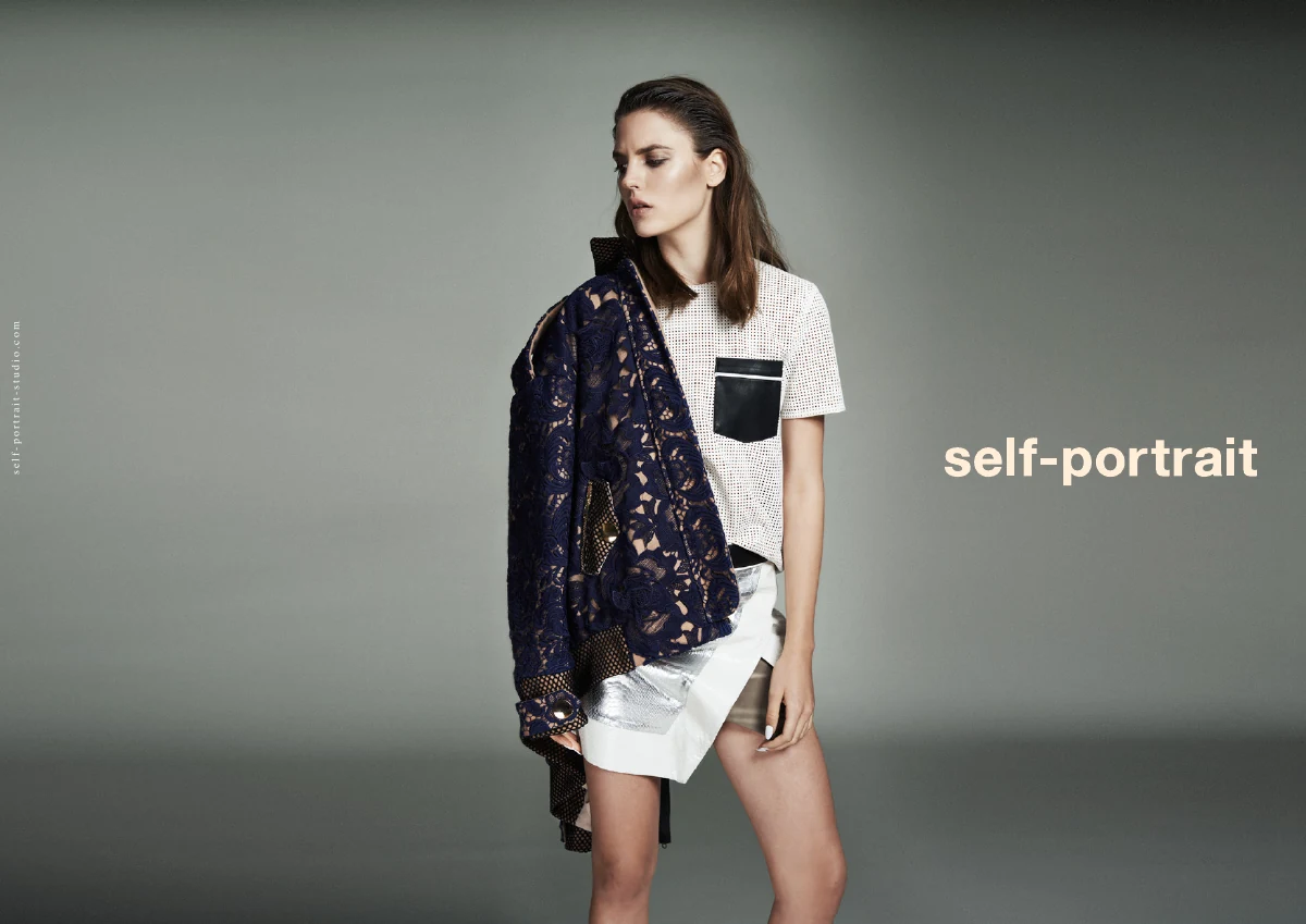 Early Self-Portrait editorial, with the original wordmark beside a studio portrait.